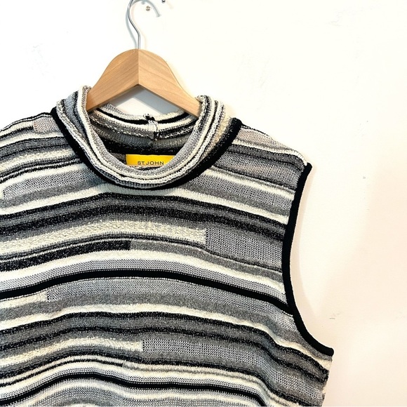 St. John Wool Knit Shimmer Top - Picture 2 of 7